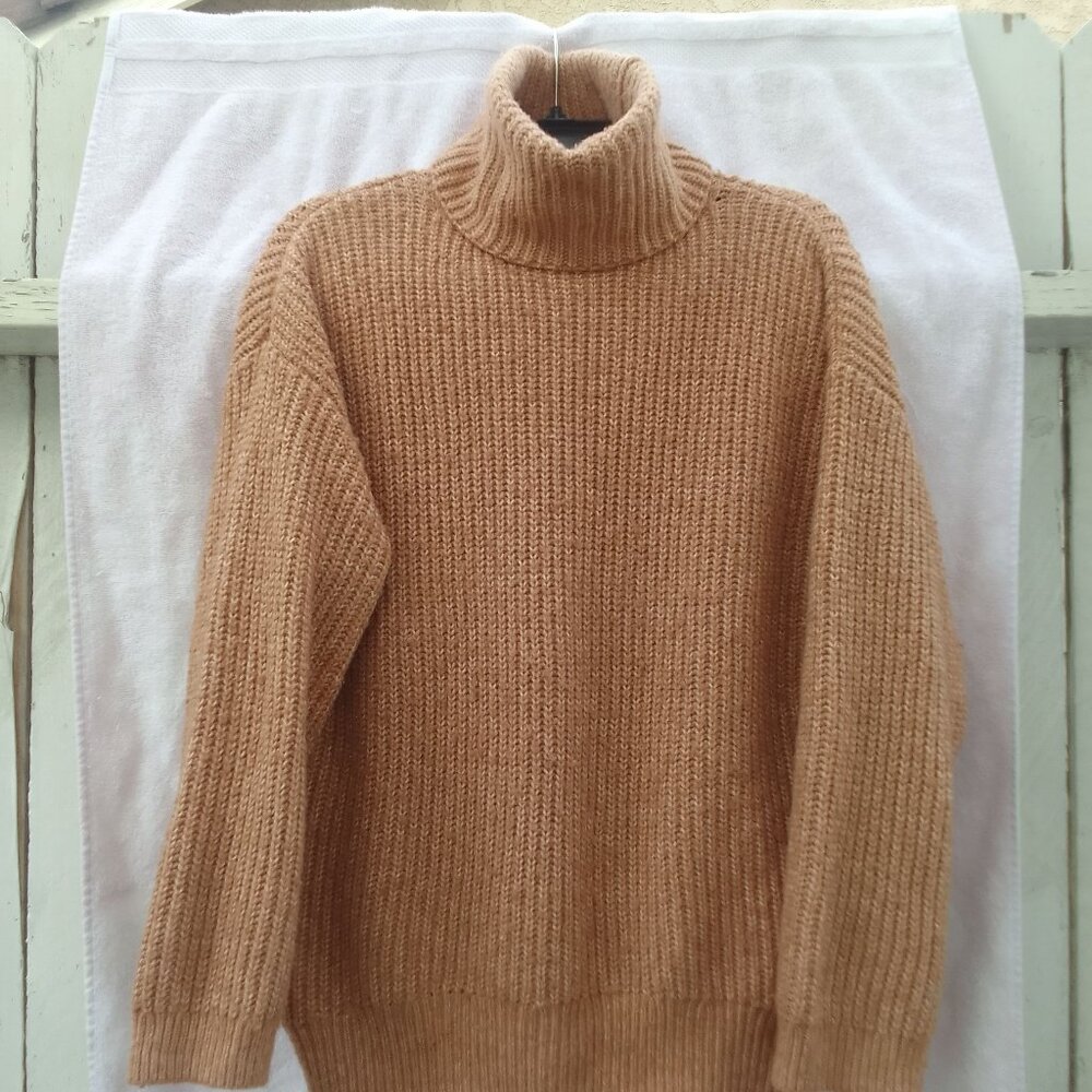 Bundle Turtleneck Warm Sweater&Matching Trendy Su… - image 1